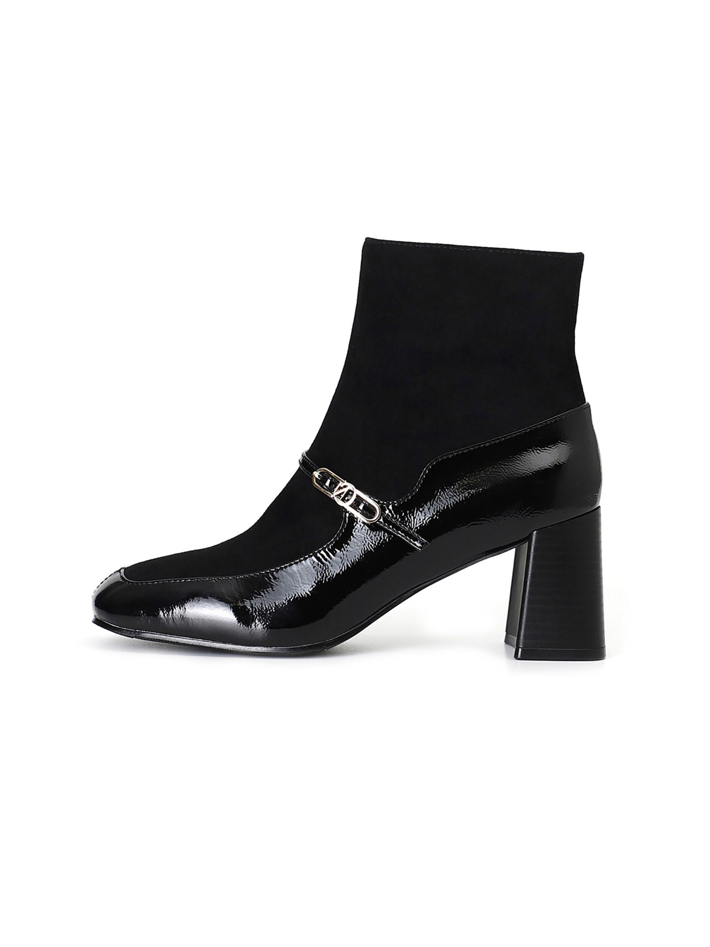 CAFè NOIR Enkellaarsjes in Zwart: voorkant