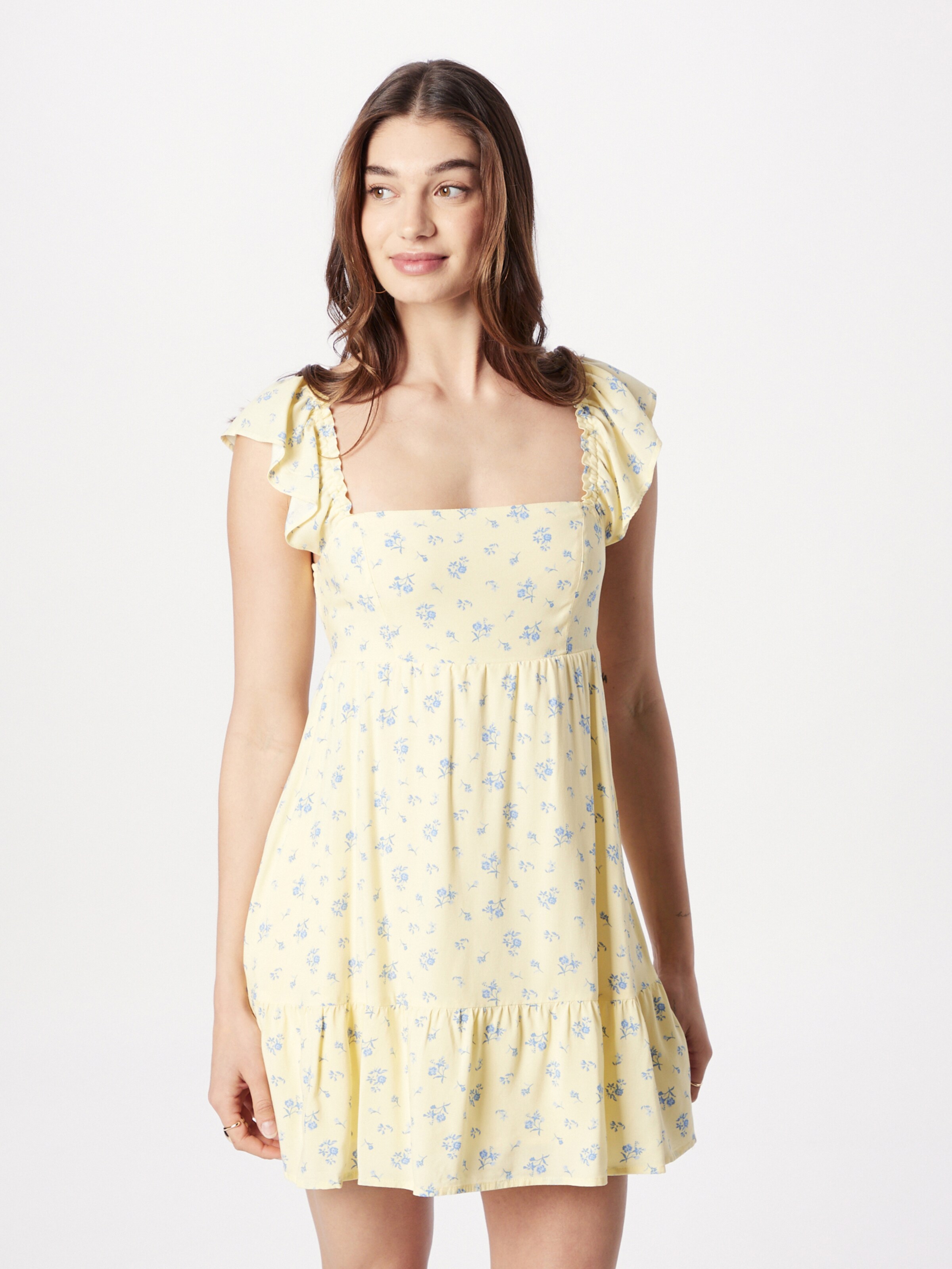 HOLLISTER Dress in Pastel Yellow ABOUT YOU