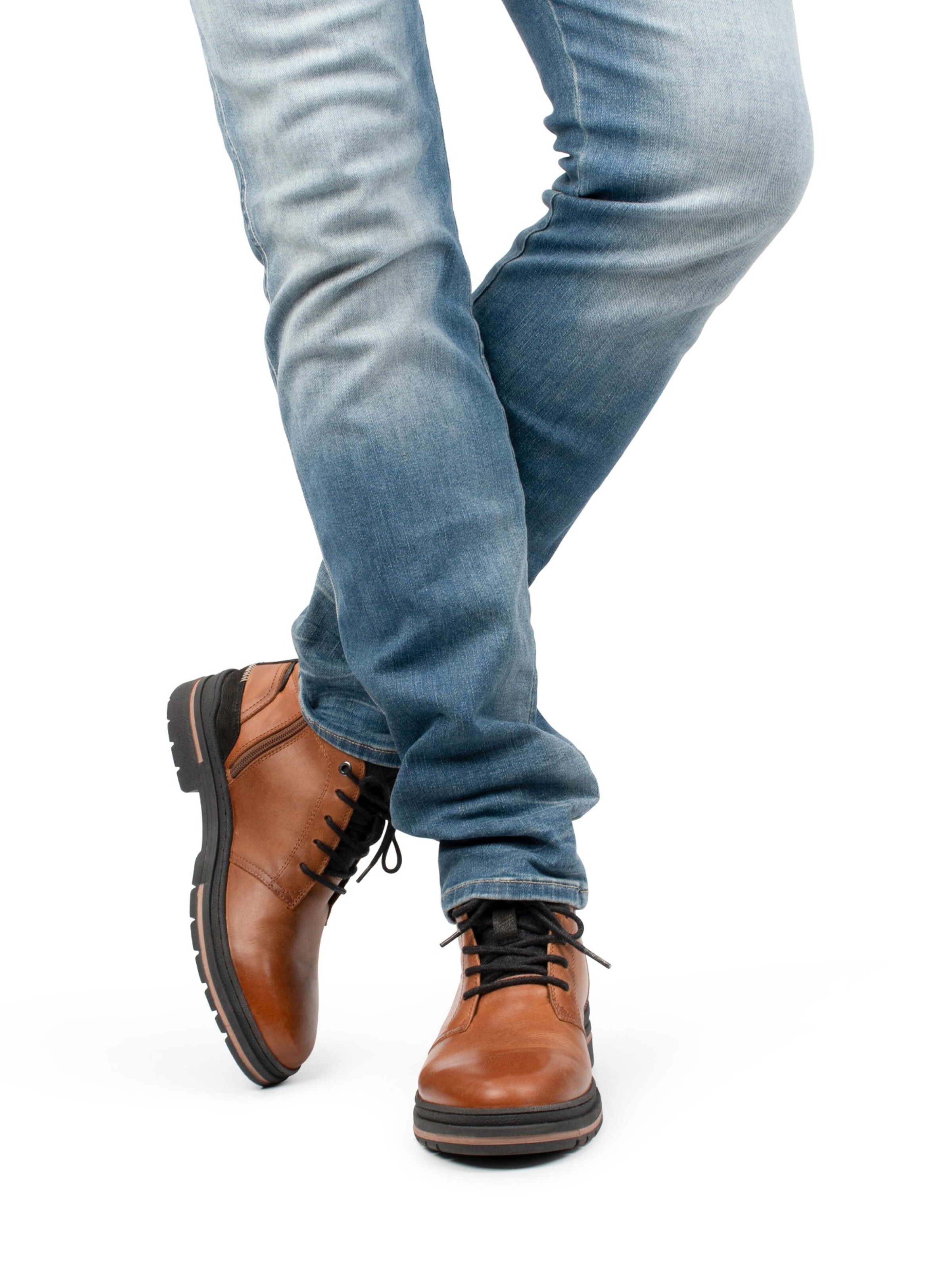 Bottines à lacets 'Brut' PS Poelman en marron