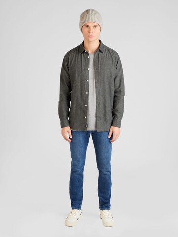 Only & Sons Slim fit Button Up Shirt 'BEN' in Grey