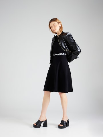 Karl Lagerfeld Πλεκτό φόρεμα σε μαύρο