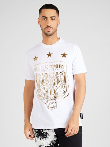 Maglietta 'Tiger' di Plein Sport in bianco: frontale