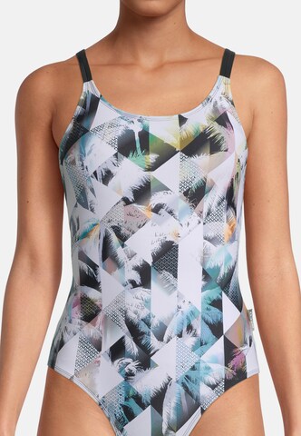 BECO the world of aquasports Bralette Swimsuit 'Heavenly Palms' in Black