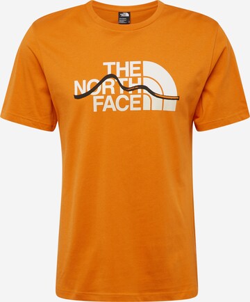 THE NORTH FACE - Camiseta 'MOUNTAIN LINE' en naranja: frente