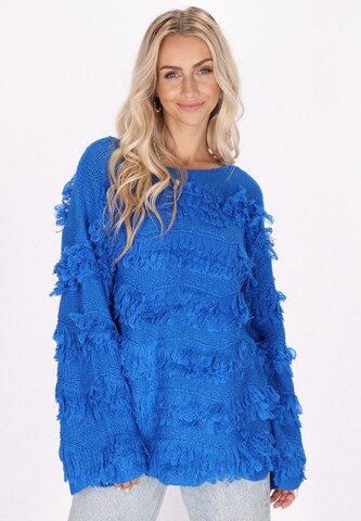 Pull-over IZIA en bleu : devant