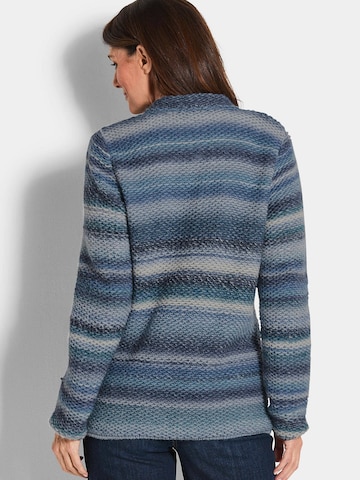 Goldner Strickjacke in Blau