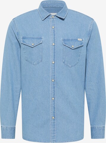 MUSTANG Button Up Shirt in Blue: front