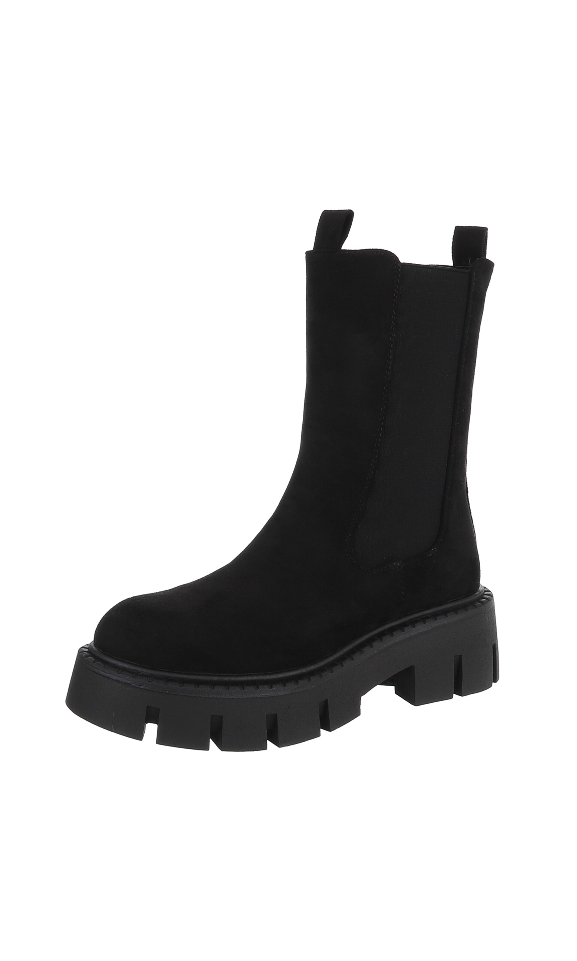 Ital-Design Stiefelette in Schwarz: Vorderseite