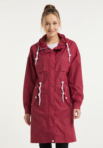 DreiMaster Maritim Between-Seasons Parka in Red: front