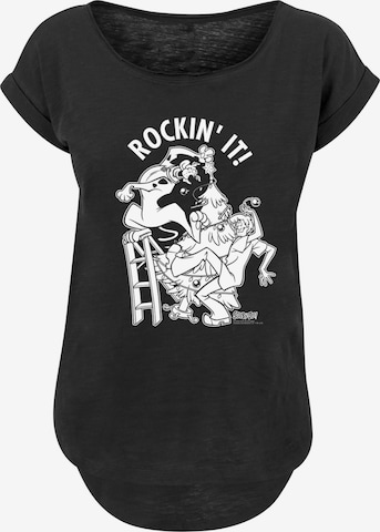 T-shirt 'Rockin' It Christmas' F4NT4STIC en noir : devant