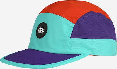 CIELE ATHLETICS Sportcap in türkis / dunkellila / orangerot / schwarz / weiß, Produktansicht