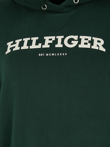 Tommy Hilfiger Curve - Sweatshirt 'VARSITY' em verde