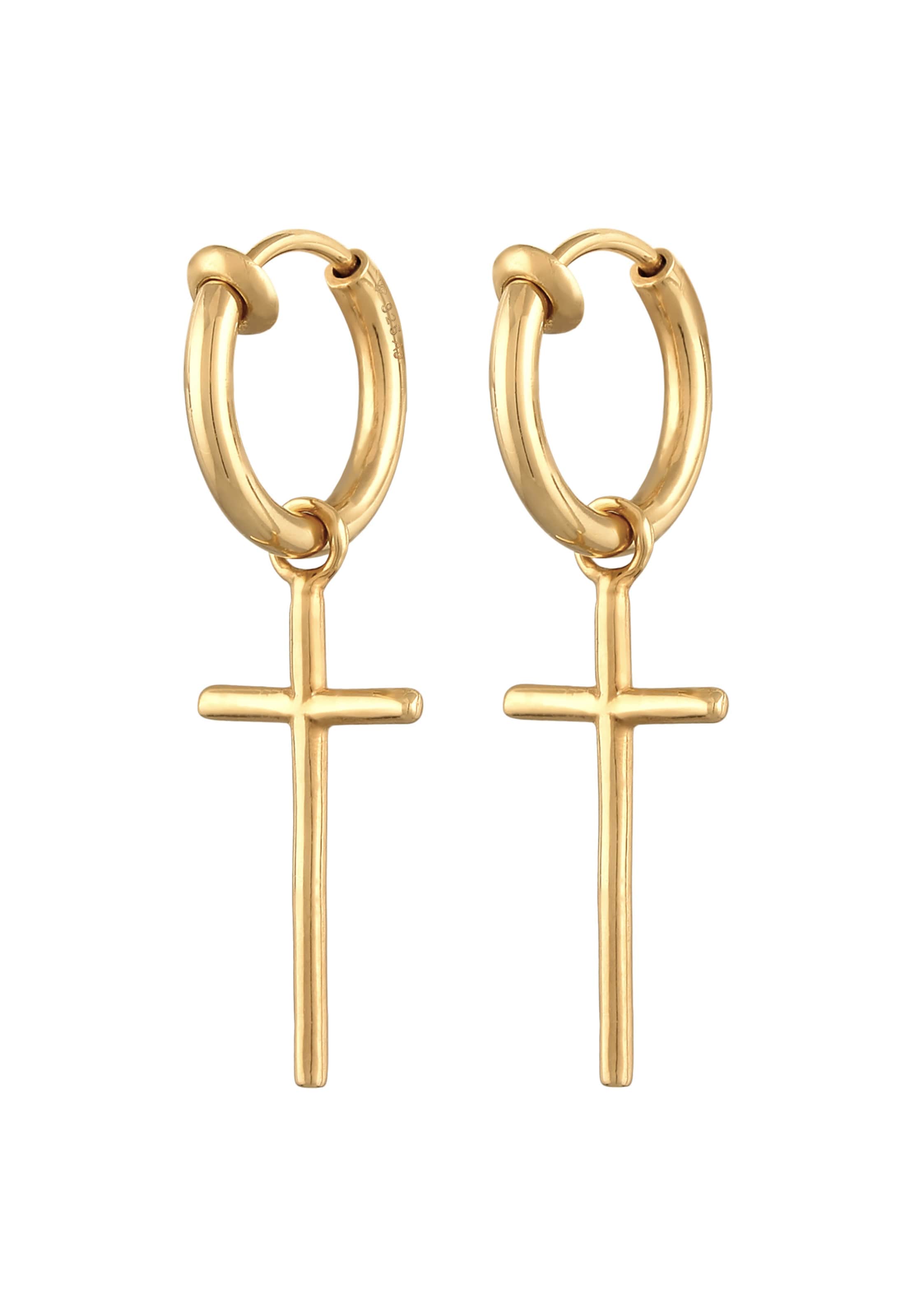 ELLI Earrings 'Kreuz' in Gold: front