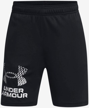 UNDER ARMOUR Regular Workout Pants in Black: front