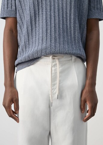 MANGO MAN Regular Pleat-Front Pants 'Sants' in White
