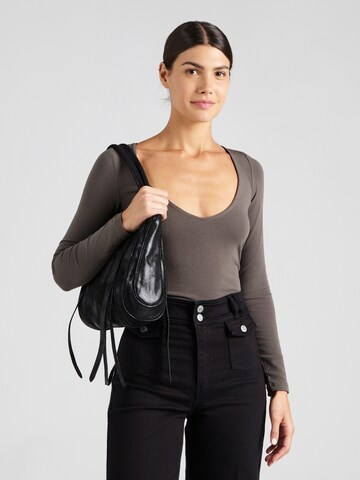 ABOUT YOU Majica 'Celina' | siva barva: sprednja stran