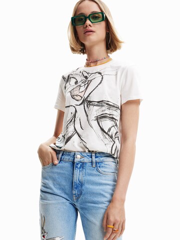 T-shirt Desigual en blanc : devant