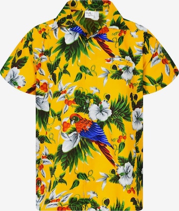 King Kameha T-shirt 'Cherryparrot' i gul: framsida