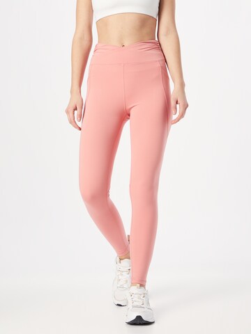 DKNY Performance Skinny Sportbroek in Roze: voorkant