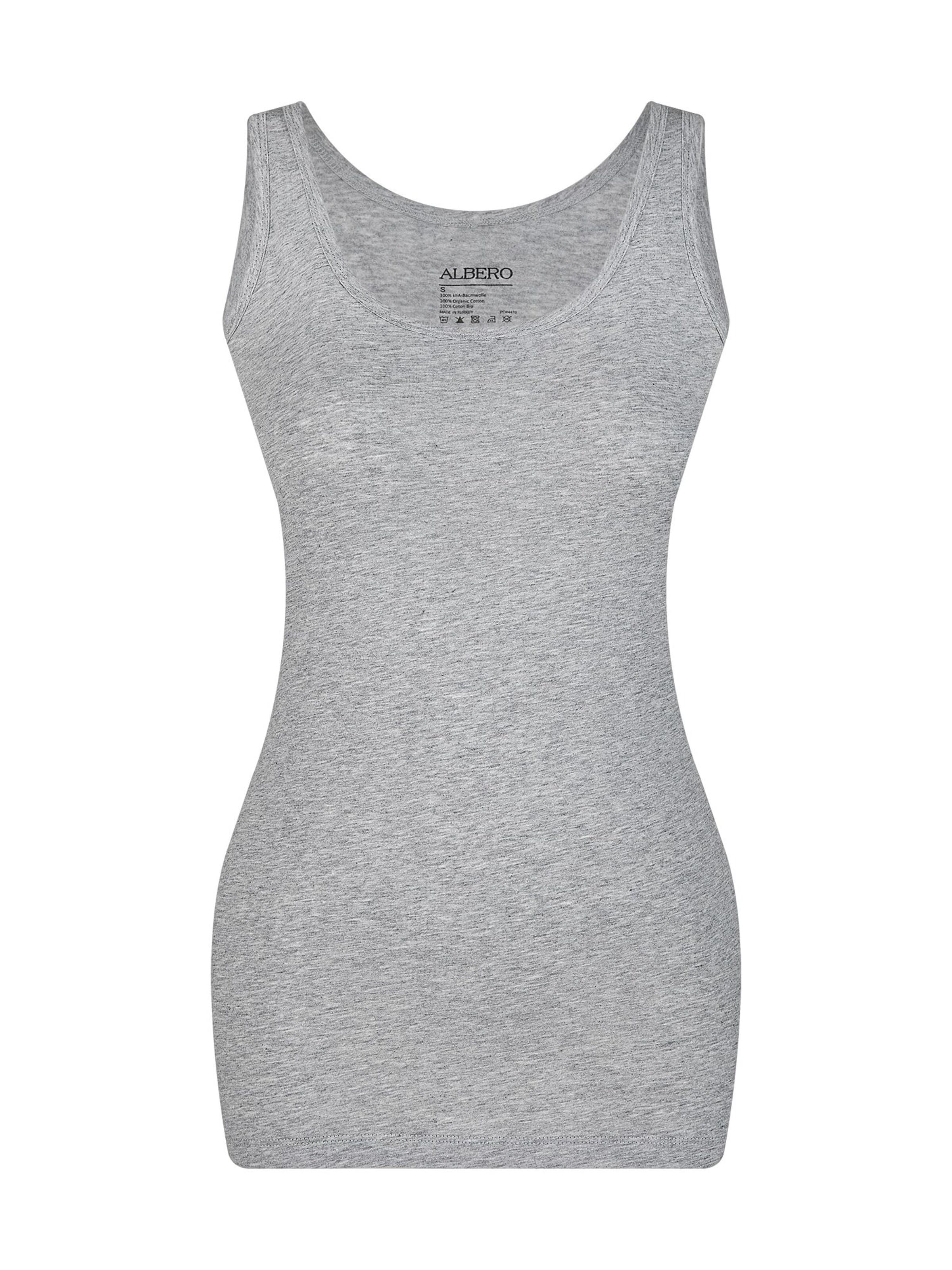 Albero Natur Top 'Damen Tanktop aus Bio-Baumwolle' in Grey: front