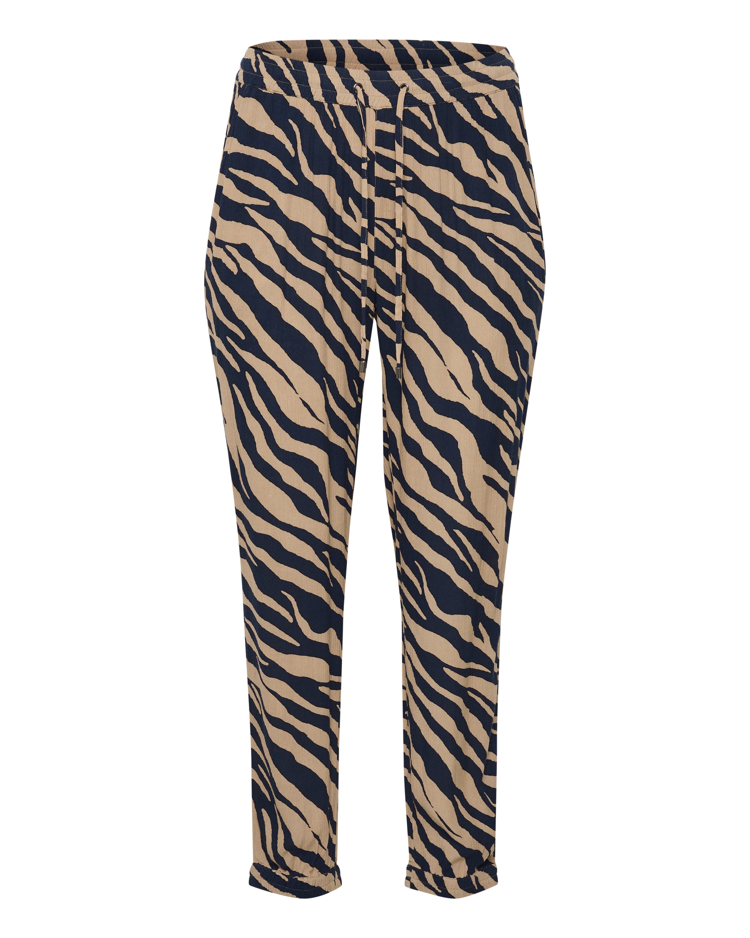 Regular Pantalon 'Marca' KAFFE CURVE en marron : devant