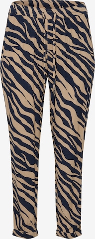 KAFFE CURVE Regular Broek 'Marca' in Bruin: voorkant