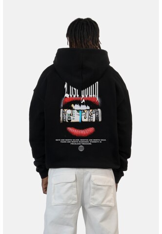 Lost YouthSweater majica 'Dollar' - crna boja
