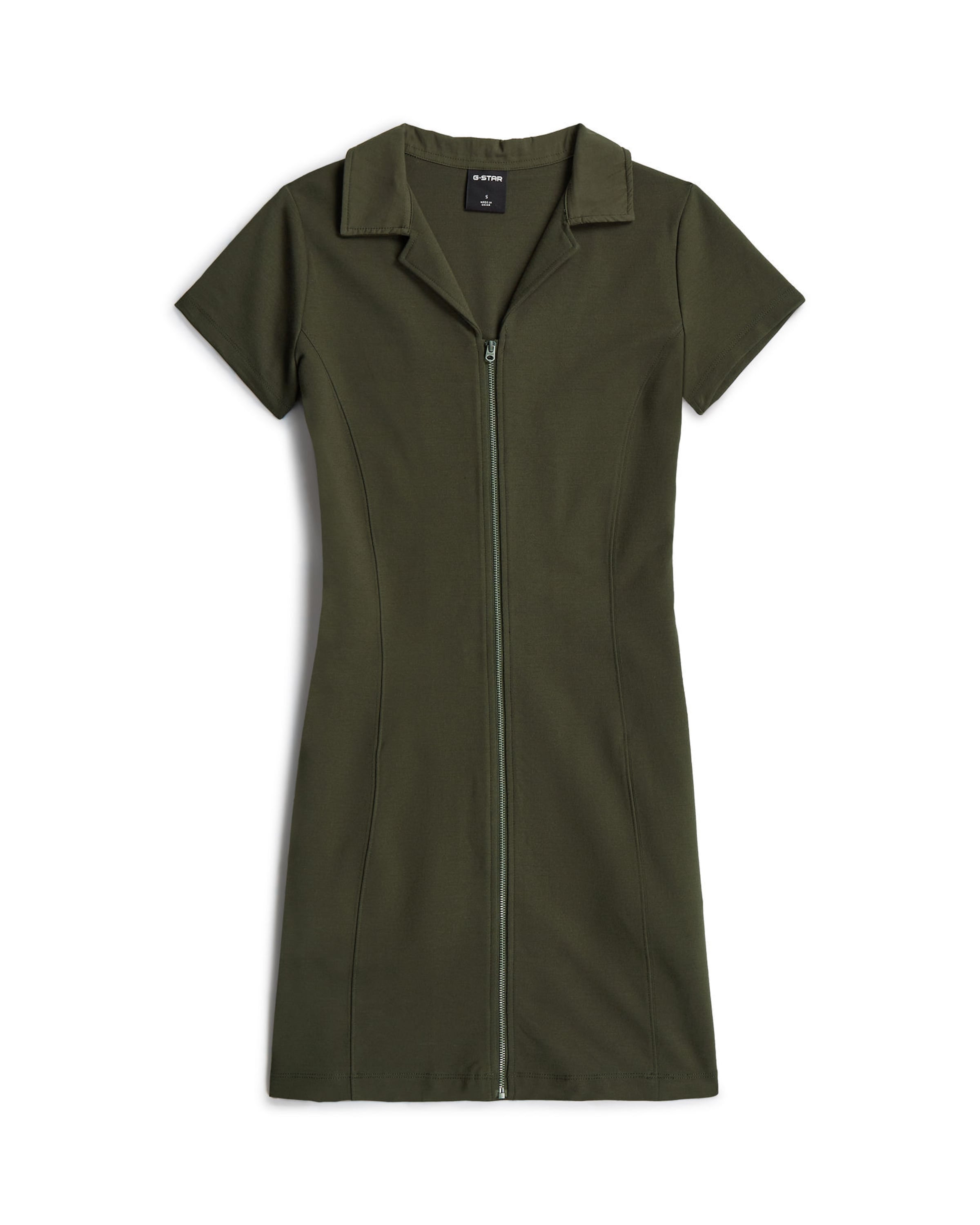 G-STAR Jurk 'Soft Sculpt Fit Flare Dress' in Grijs: voorkant