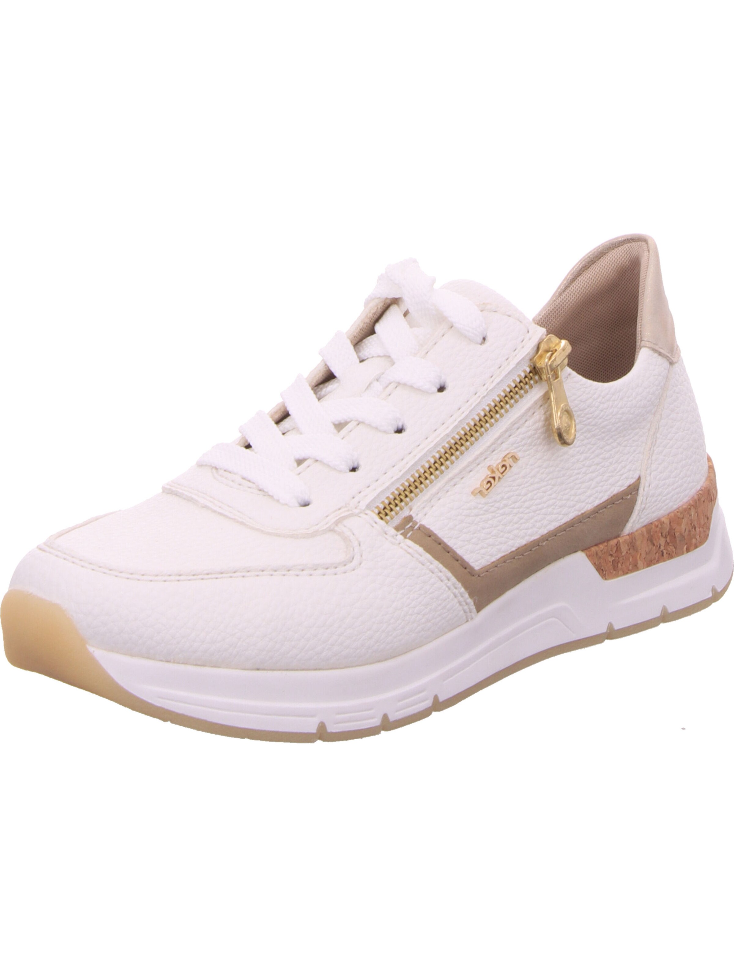 Chaussure à lacets Rieker en blanc : devant