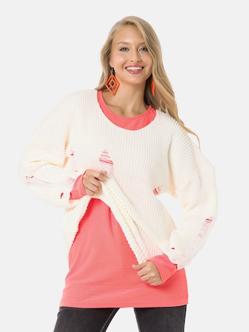 Pull-over CIPO & BAXX en blanc