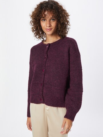 Molly BRACKEN Knit Cardigan in Purple: front