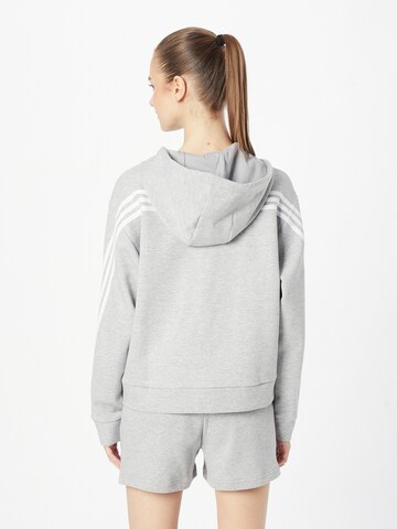 ADIDAS SPORTSWEAR Athletic Zip-Up Hoodie 'Future Icons 3-Stripes ' in Grey