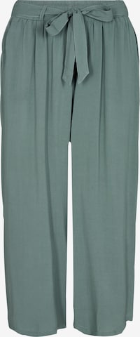 Pantaloni con pieghe 'Radia' di Soyaconcept in verde: frontale