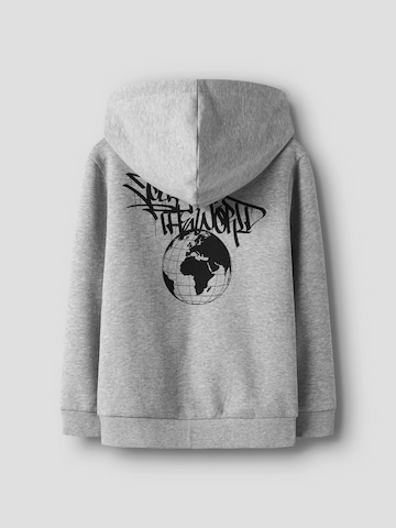 NAME IT Суичъри с качулка 'NKMBEN' в сиво