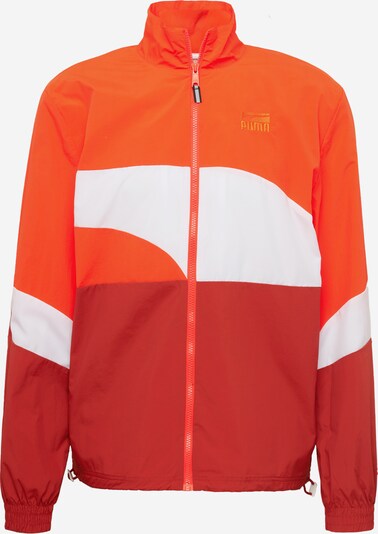 PUMA Sportjacke 'Clyde' in orange / rot / weiß, Produktansicht