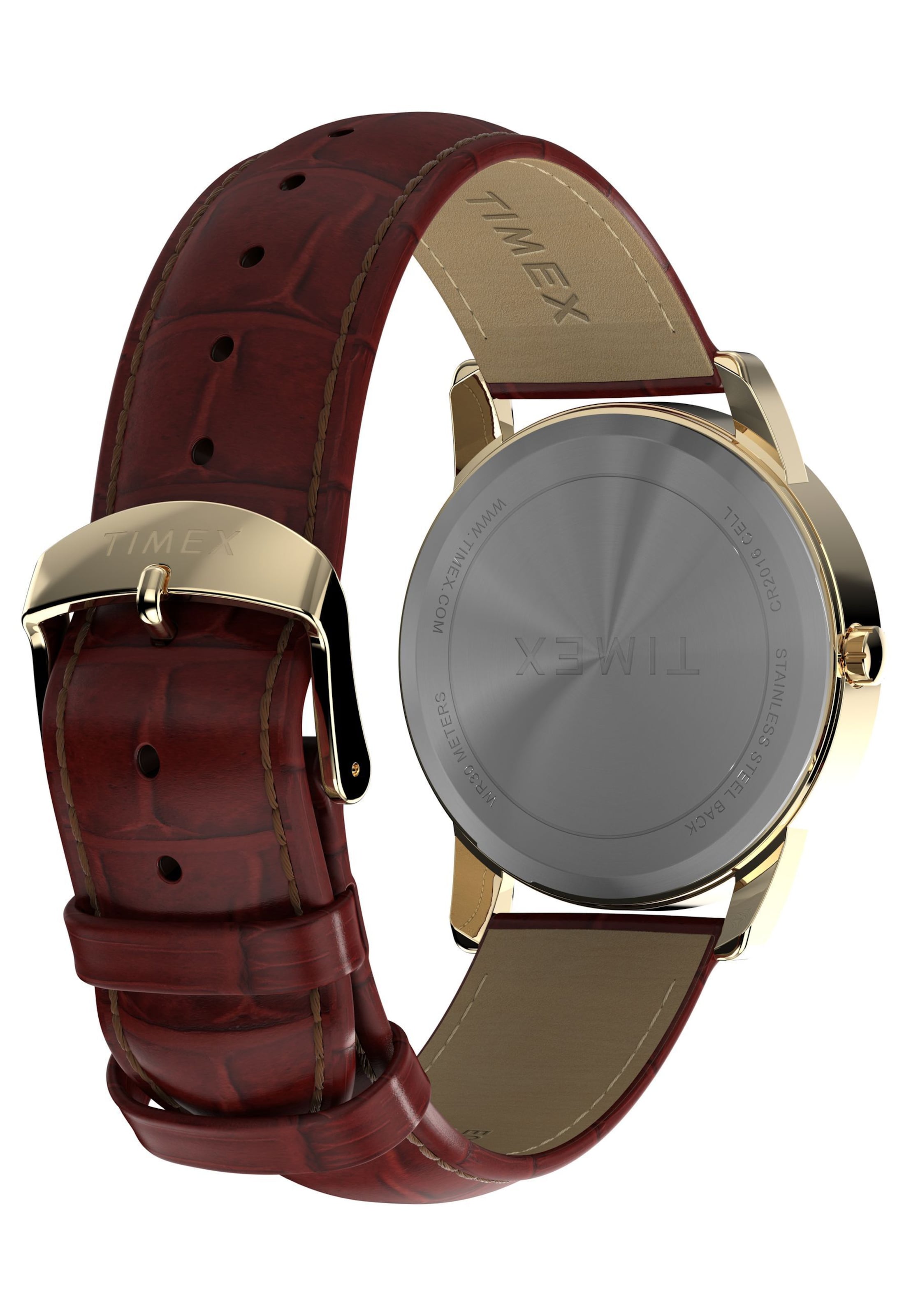 Montre à affichage analogique TIMEX en marron