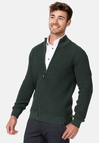 Vestes en maille INDICODE JEANS en vert : devant