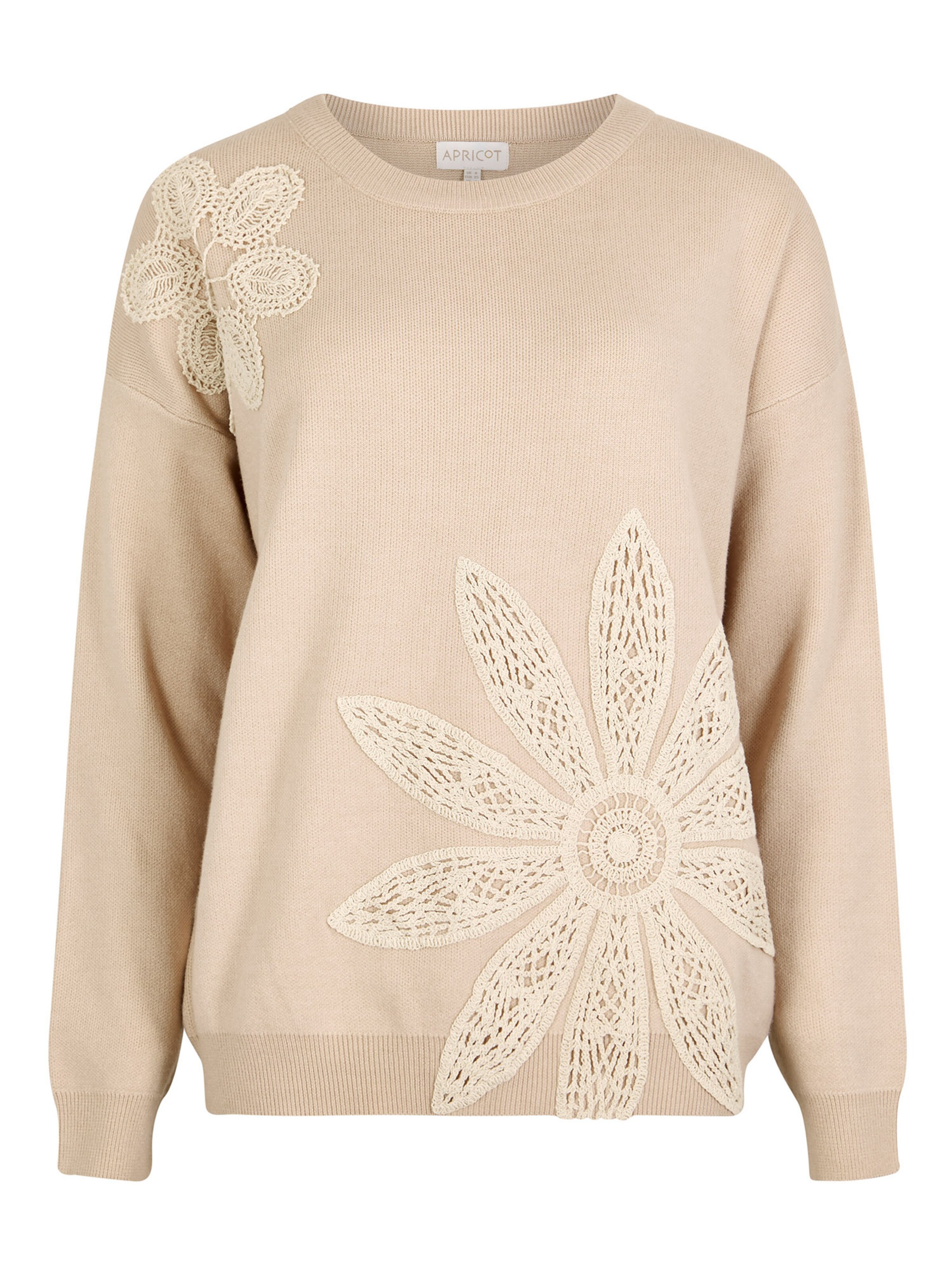 Pull-over 'Flower Jumper' Apricot en beige : devant