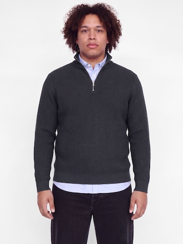 Jack & Jones Plus Svetr 'JPRBlustanley' – modrá: přední strana