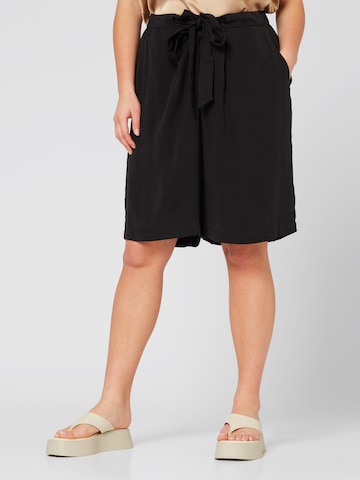 Largi Pantaloni 'Lotti' de la Guido Maria Kretschmer Curvy pe negru: față