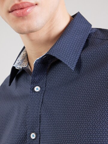 INDICODE JEANS - Regular Fit Camisa 'Gentor' em azul