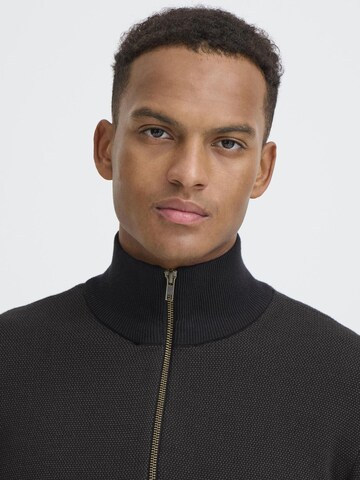BLEND Sweater ' BHBAAL HALF ZIPP KNIT ' in Black