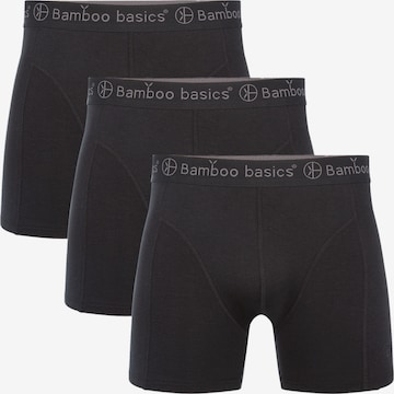 Boxer 'Rico' di Bamboo basics in nero: frontale