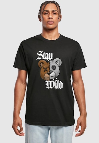 T-Shirt 'Stay Wild' Mister Tee en noir : devant