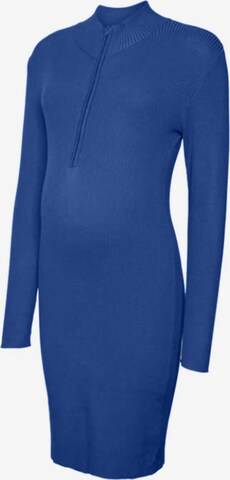 Robes en maille 'Lena Lia' MAMALICIOUS en bleu : devant