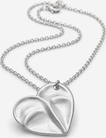 COLLEZIONE ALESSANDRO Necklace 'Cuore' in Silver: front