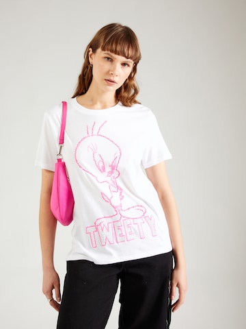 PRINCESS GOES HOLLYWOOD T-shirt 'Tweety' i vit: framsida