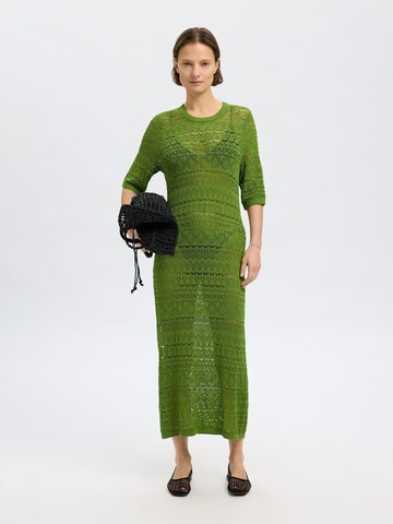 Robes en maille SELECTED en vert