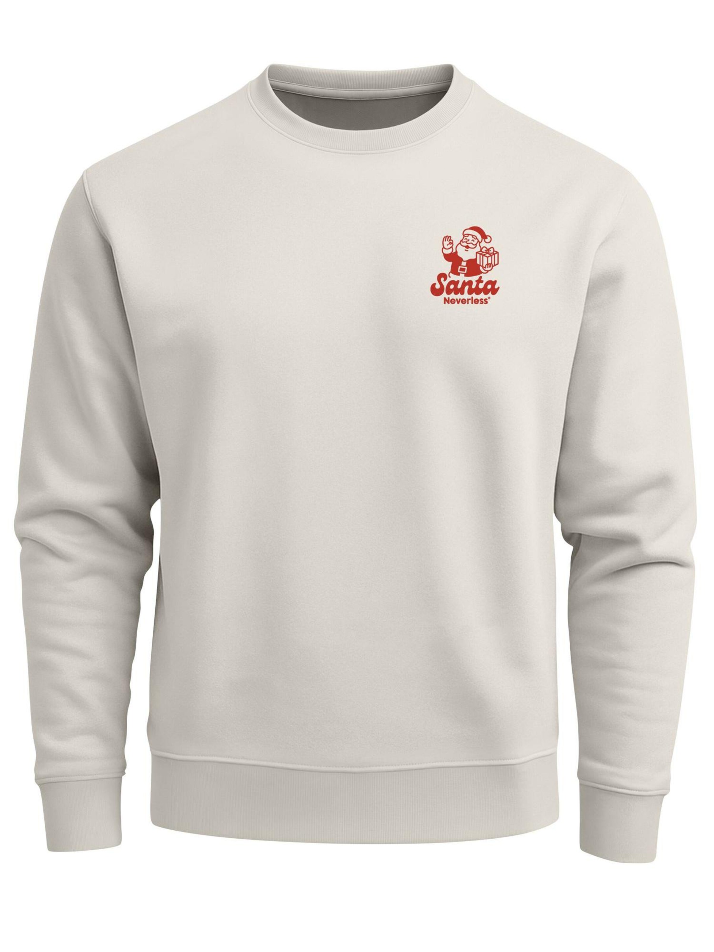Neverless Sweatshirt 'Santa Clause' in Beige: front