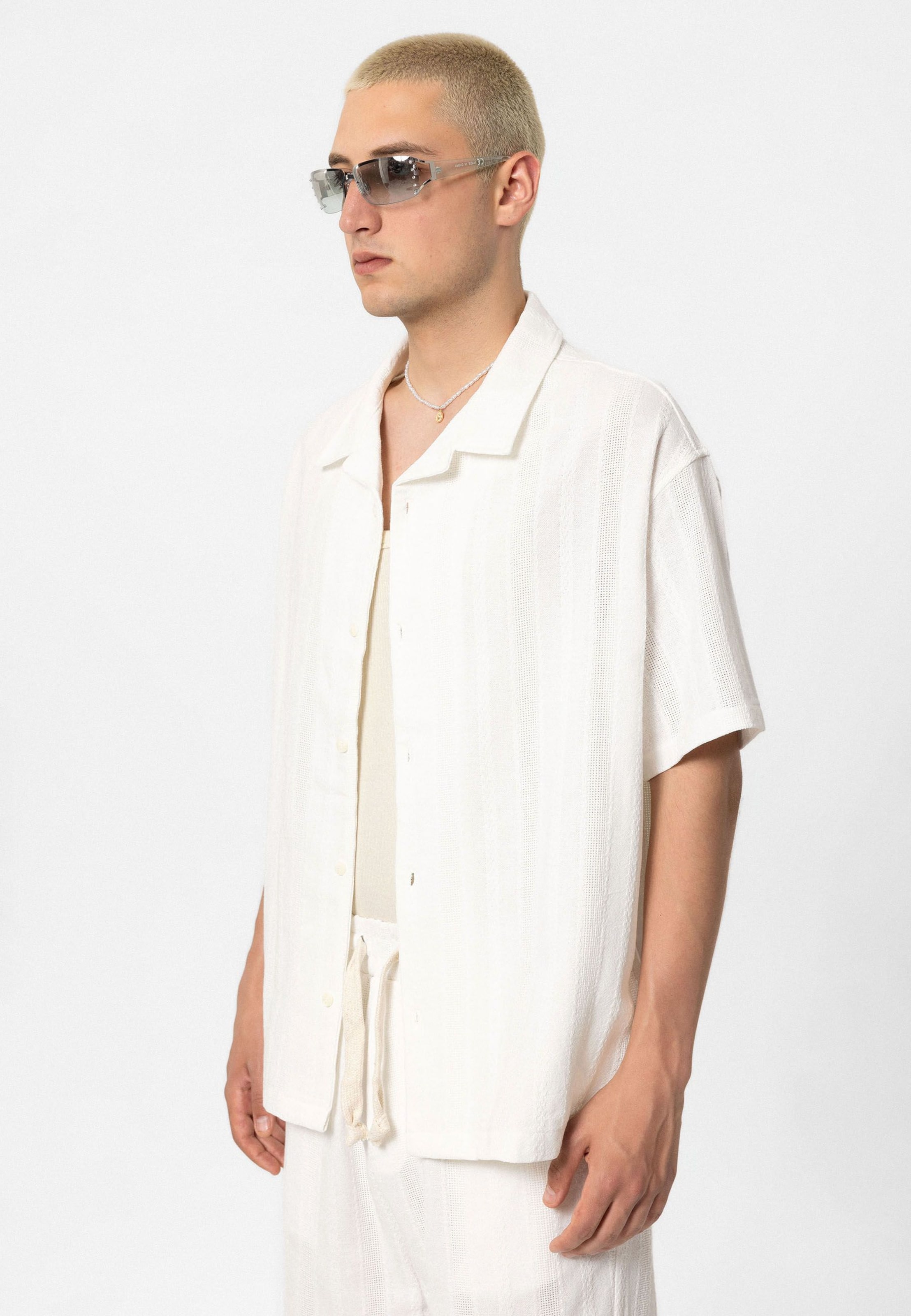 VAMOS CLO - Comfort Fit Camisa em branco